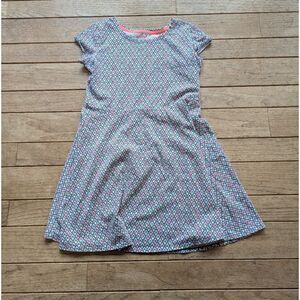 Girls Cat & Jack gray multicolor geometric print short sleeve dress size XL